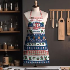 NRL Sydney Roosters Custom Name Christmas Gift For Fans Apron