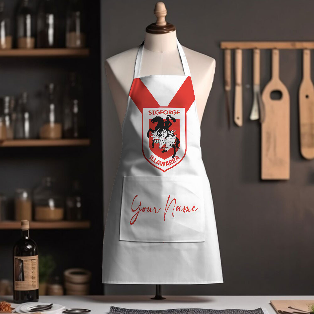 NRL St. George Illawarra Dragons Custom Name New Edition Apron