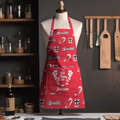 AFL St Kilda Saints Custom Name Gift For Mom Apron