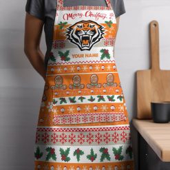 NRL Wests Tigers Custom Name Christmas Gift For Fans Apron
