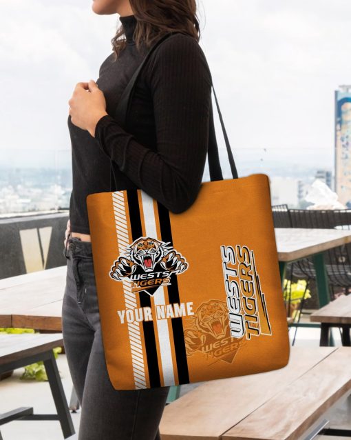 NRL Wests Tigers Custom Name New Edition Tote Bag