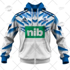 Auckland Blues Custom Name Number 2022 Away Jersey Zip Up Hoodie