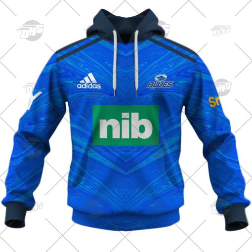 Auckland Blues Custom Name Number 2022 Home Jersey Pullover Hoodie