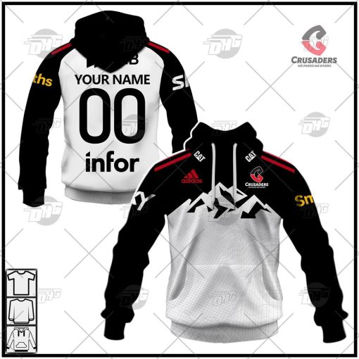 Canterbury Crusaders Custom Name Number 2022 Away Jersey Pullover Hoodie