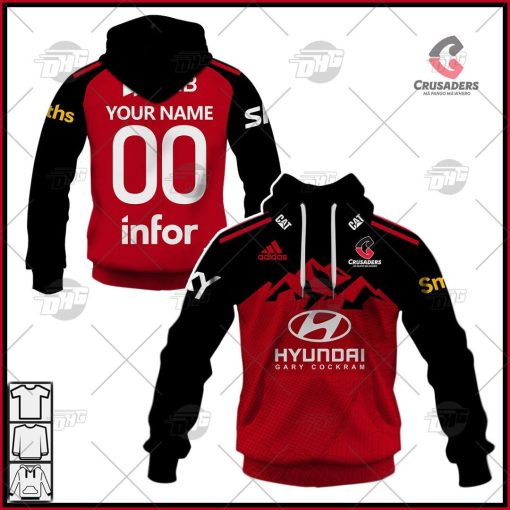 Canterbury Crusaders Custom Name Number 2022 Home Jersey Pullover Hoodie