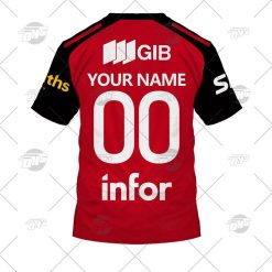 Canterbury Crusaders Custom Name Number 2022 Home Jersey T-Shirt