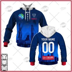 Melbourne Rebels Custom Name Number 2022 Home Jersey Pullover Hoodie