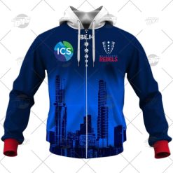 Melbourne Rebels Custom Name Number 2022 Home Jersey Zip Up Hoodie