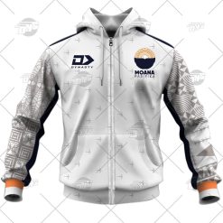 Moana Pasifika Custom Name Number 2022 Away Jersey Zip Up Hoodie