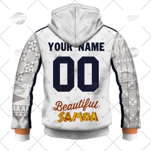 Moana Pasifika Custom Name Number 2022 Away Jersey Pullover Hoodie