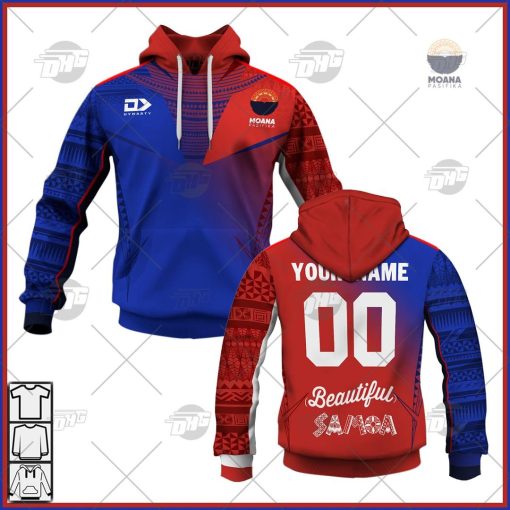 Moana Pasifika Custom Name Number 2022 Heritage Jersey Pullover Hoodie
