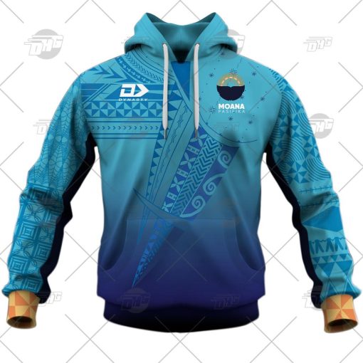 Moana Pasifika Custom Name Number 2022 Home Jersey Pullover Hoodie