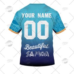 Moana Pasifika Custom Name Number 2022 Home Jersey T-Shirt