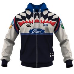 Auckland Blues Custom Name Number Vintage 1997 Jersey Zip Up Hoodie