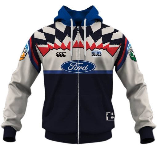 Auckland Blues Custom Name Number Vintage 1997 Jersey Zip Up Hoodie