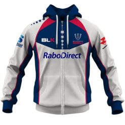 Melbourne Rebels Custom Name Number Vintage 2013 Jersey Zip Up Hoodie