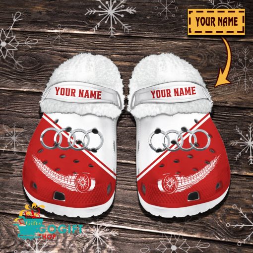 Audi Custom Name New Edition BW Fleece Crocs