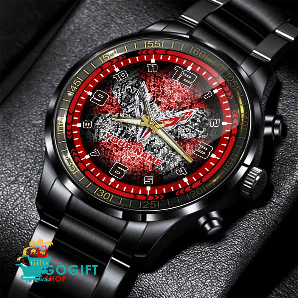 Chevrolet Corvette Custom Name Steel Watch Chevrolet Corvette Custom Name Steel Watch