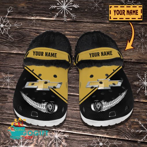 Chevrolet Custom Name New Edition BW Fleece Crocs