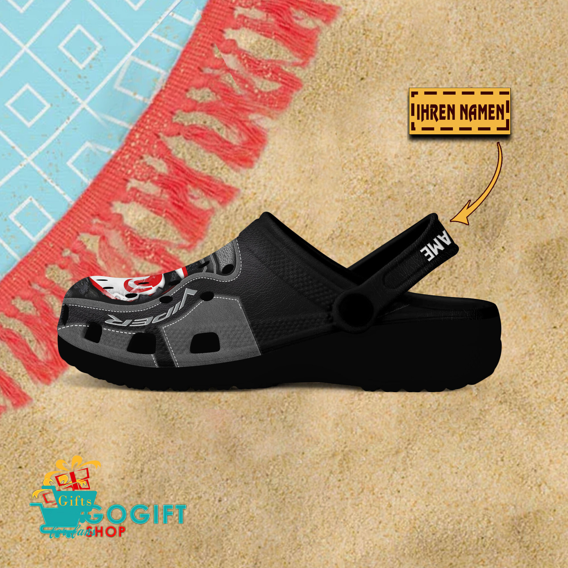 Dodge Custom Name Fan Edition BW Crocs Dodge Custom Name Fan Edition BW Crocs