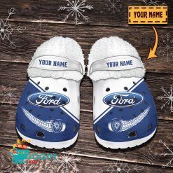 Ford Custom Name New Edition BW Fleece Crocs