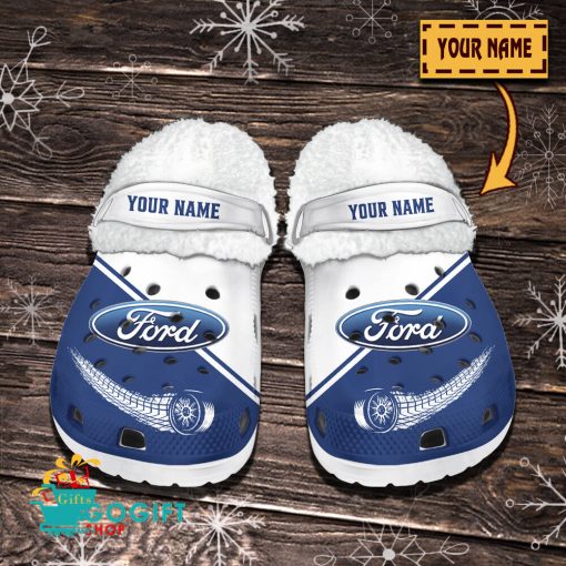 Ford Custom Name New Edition BW Fleece Crocs