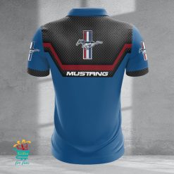 Ford Mustang Custom Name New Design Zipper Polo Shirt