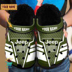 Jeep Custom Name New Edition BW Fleece Crocs