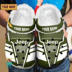 Jeep Custom Name New Edition BW Fleece Crocs