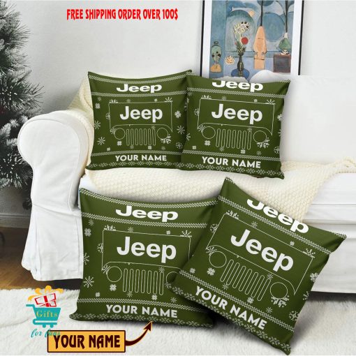Jeep Custom Name Special Edition Square Pillow Case