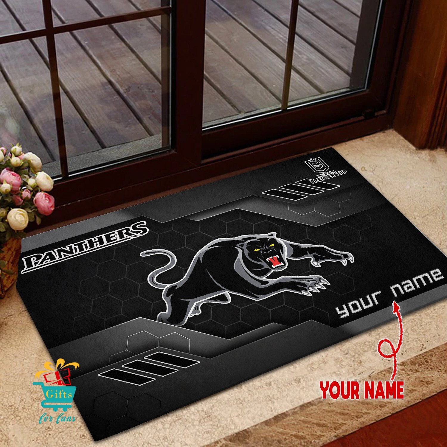 Penrith Panthers Custom Name New Edition Rubber Doormat Penrith Panthers Custom Name New Edition Rubber Doormat