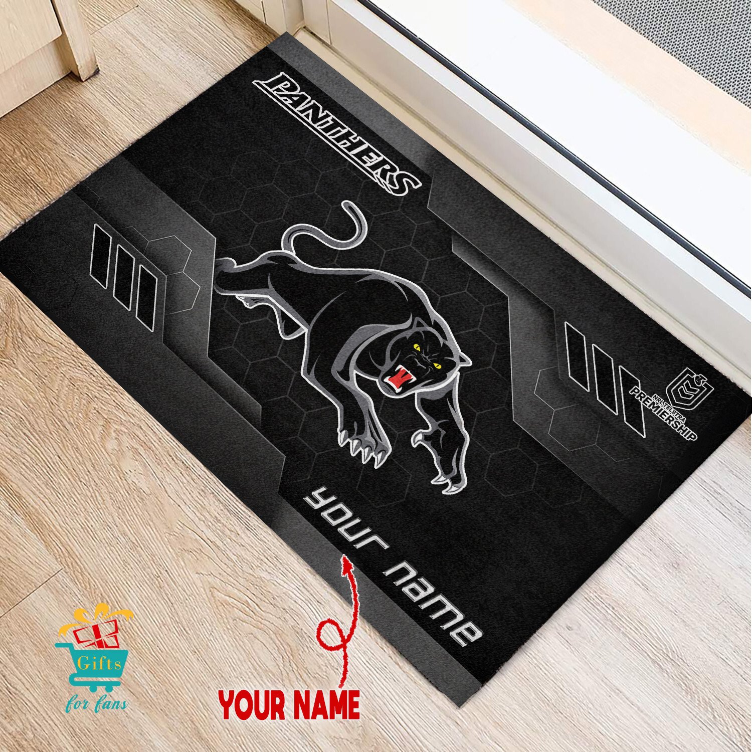 Penrith Panthers Custom Name New Edition Rubber Doormat Penrith Panthers Custom Name New Edition Rubber Doormat