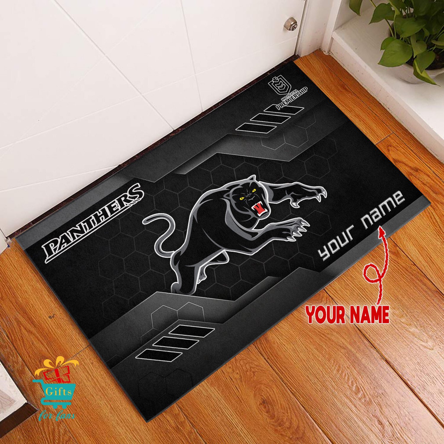 Penrith Panthers Custom Name New Edition Rubber Doormat Penrith Panthers Custom Name New Edition Rubber Doormat