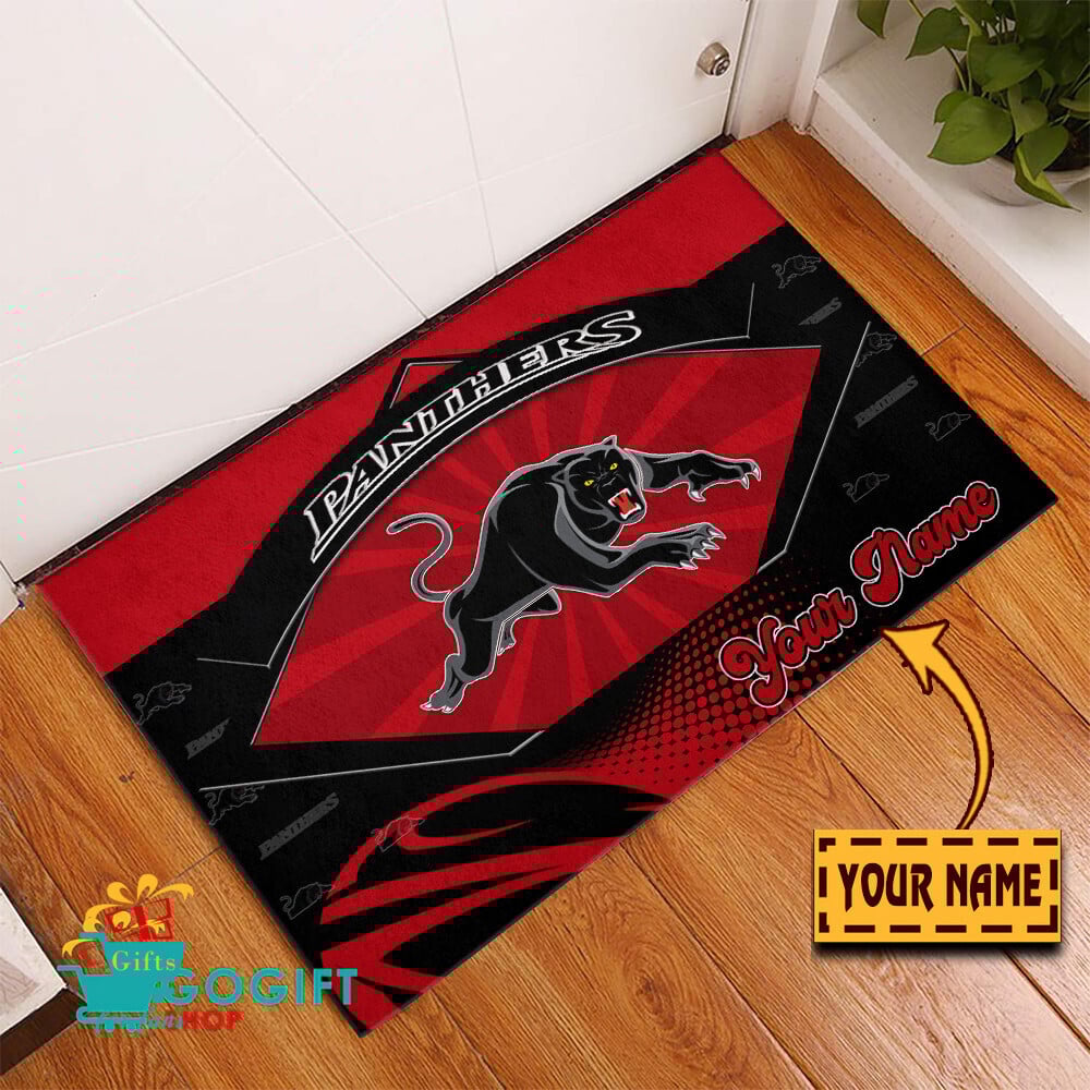 Penrith Panthers Custom Name Special Edition Rubber Doormat Penrith Panthers Custom Name Special Edition Rubber Doormat