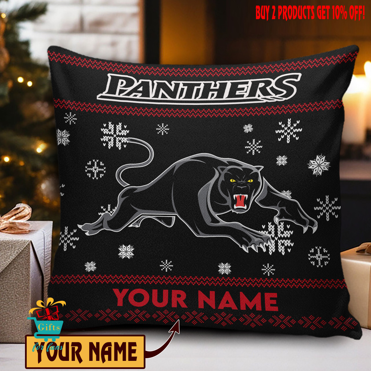 Penrith Panthers Custom Name Special Edition Square Pillow Case Penrith Panthers Custom Name Special Edition Square Pillow Case
