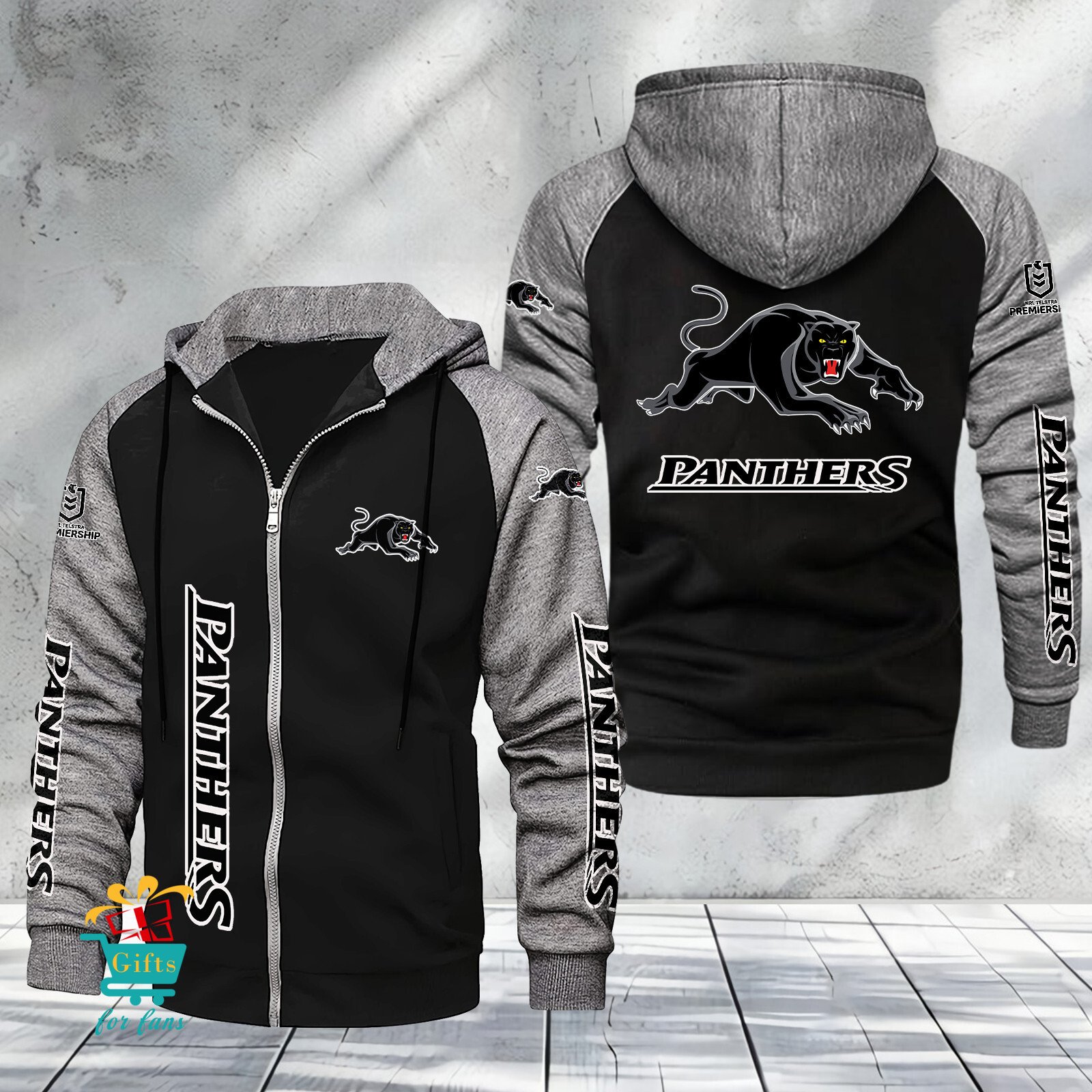 Penrith Panthers New Edition Raglan Zipper Hoodie Penrith Panthers New Edition Raglan Zipper Hoodie