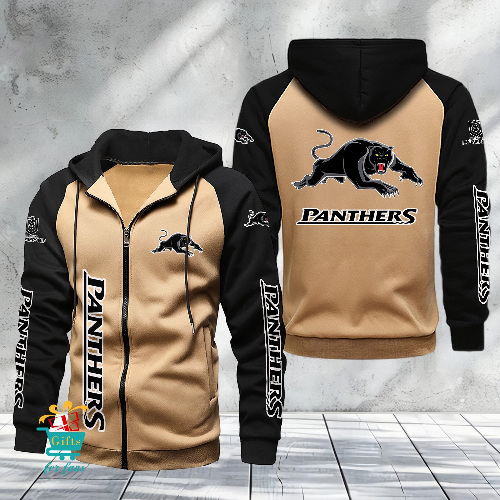 Penrith Panthers New Edition Raglan Zipper Hoodie Penrith Panthers New Edition Raglan Zipper Hoodie