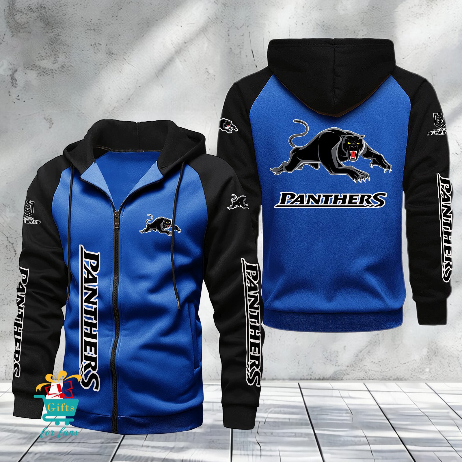 Penrith Panthers New Edition Raglan Zipper Hoodie Penrith Panthers New Edition Raglan Zipper Hoodie