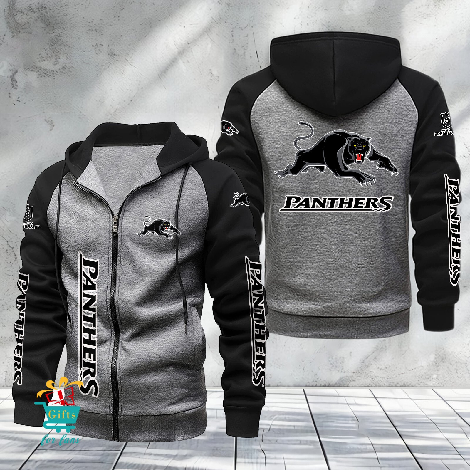 Penrith Panthers New Edition Raglan Zipper Hoodie Penrith Panthers New Edition Raglan Zipper Hoodie