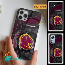 Brisbane Broncos Custom Name Fan Edition Phone Case