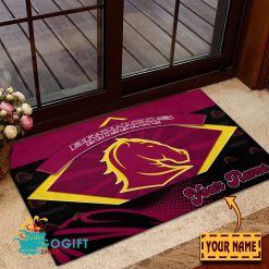 Brisbane Broncos Custom Name Special Edition Rubber Doormat