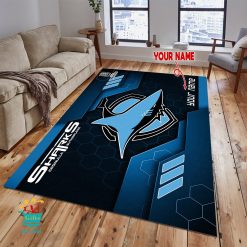 Cronulla-Sutherland Sharks Custom Name New Edition Floor Rug
