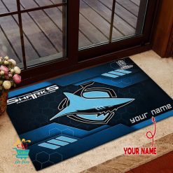 Cronulla-Sutherland Sharks Custom Name New Edition Rubber Doormat