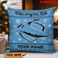 Cronulla-Sutherland Sharks Custom Name Special Edition Square Pillow Case