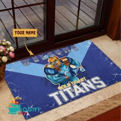 Gold Coast Titans Custom Name Mascot Rubber Doormat