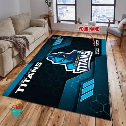Gold Coast Titans Custom Name New Edition Floor Rug