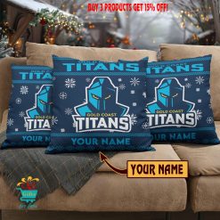 Gold Coast Titans Custom Name Special Edition Square Pillow Case