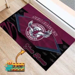 Manly Warringah Sea Eagles Custom Name Special Edition Rubber Doormat