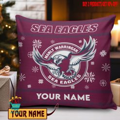 Manly Warringah Sea Eagles Custom Name Special Edition Square Pillow Case