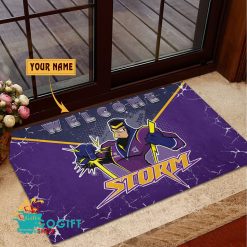 Melbourne Storm Custom Name Mascot Rubber Doormat